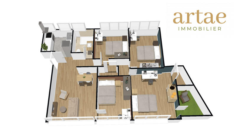 Appartement - 83 m² - 5 pièces