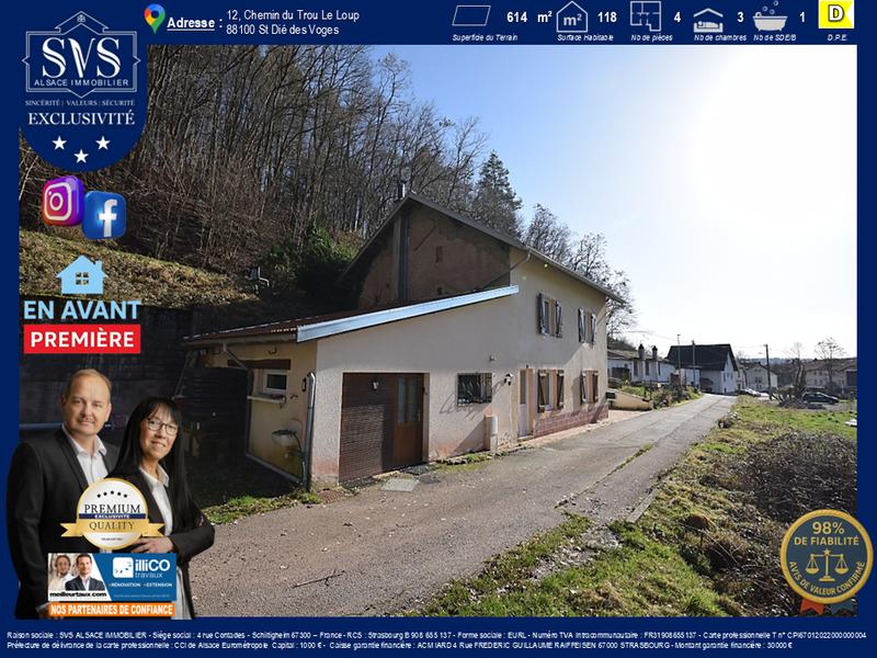 Maison - 118 m² - 4 pièces