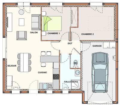 Maison - 100 m² - 4 pièces