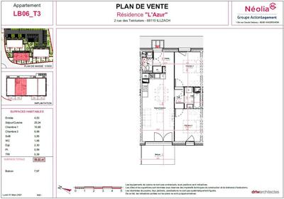 Duplex - 59 m² - 3 pièces
