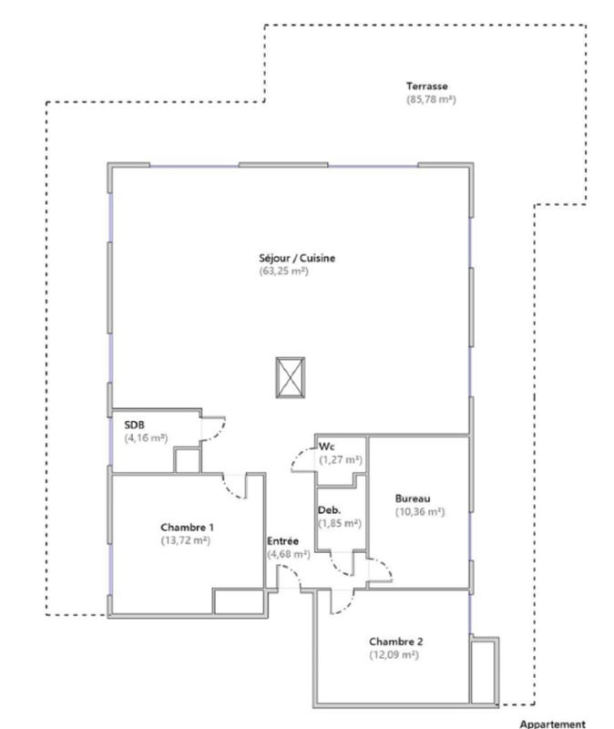 Appartement - 111 m² - 4 pièces