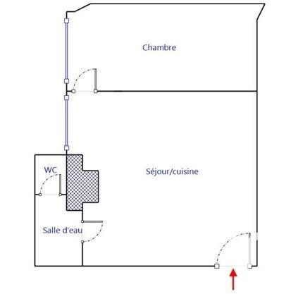 Appartement - 26 m² - 2 pièces