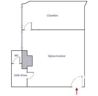 Appartement - 26 m² - 2 pièces