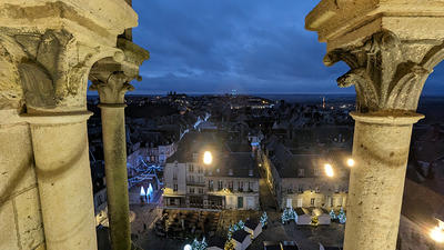 Montée tour en soirée dans la cathédrale de Laon !
