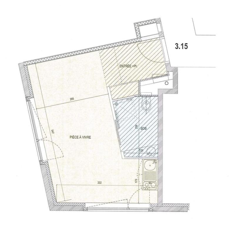 Appartement - 24 m² - 2 pièces