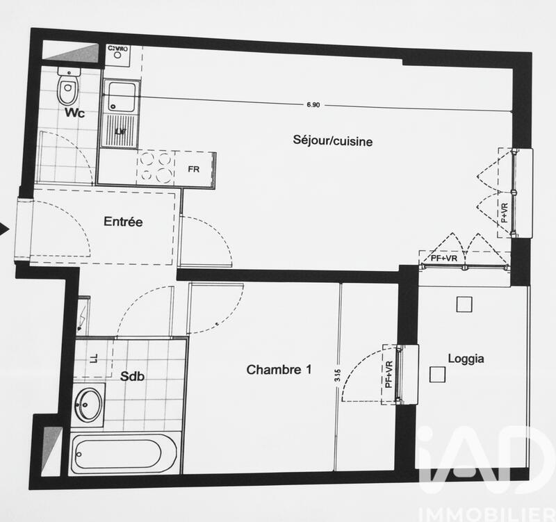 Appartement - 44 m² - 2 pièces