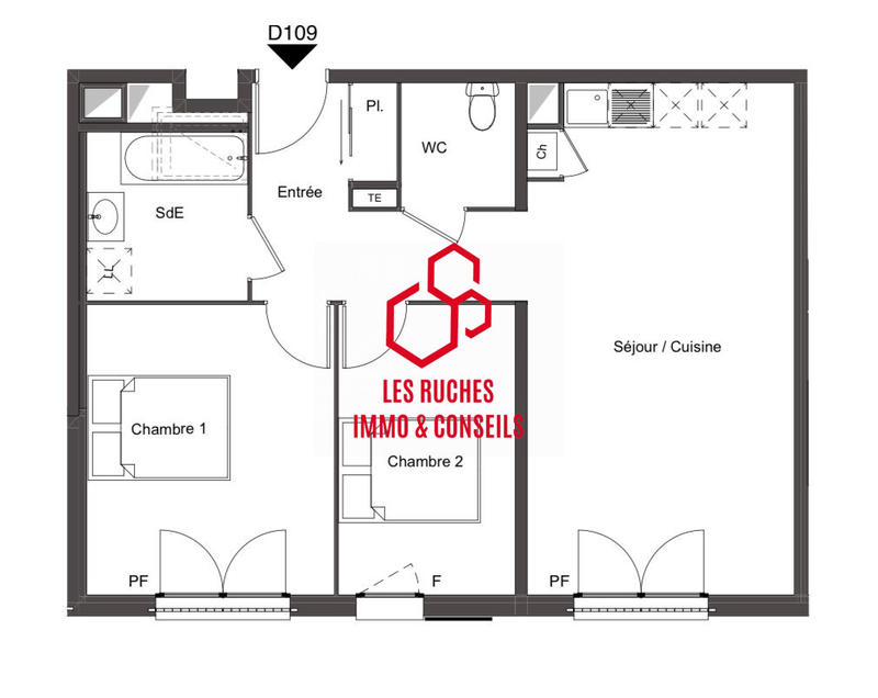 Appartement - 62 m² - 4 pièces