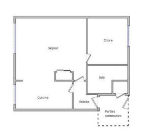 Appartement - 45 m² - 2 pièces