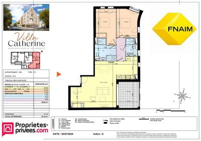 Appartement - 78 m² - 3 pièces