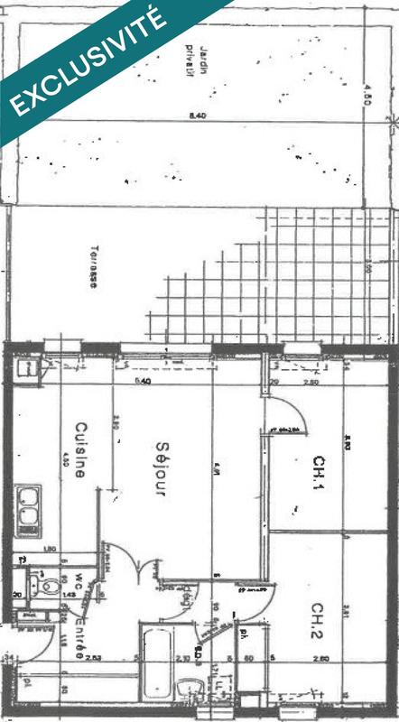 Appartement - 60 m² - 3 pièces