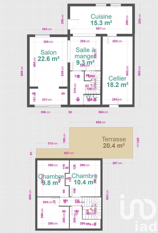 Maison - 88 m² - 4 pièces