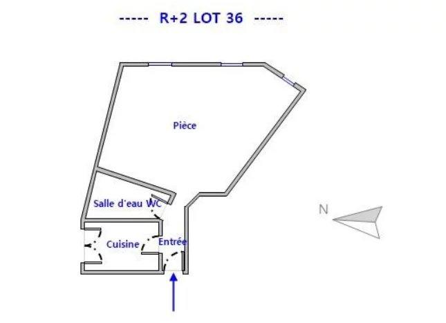 Appartement - 33 m² - 1 pièce