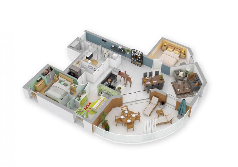 Appartement - 83 m² - 4 pièces