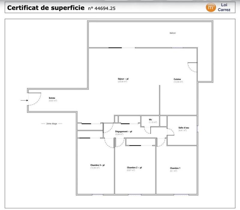 Appartement - 85 m² - 4 pièces