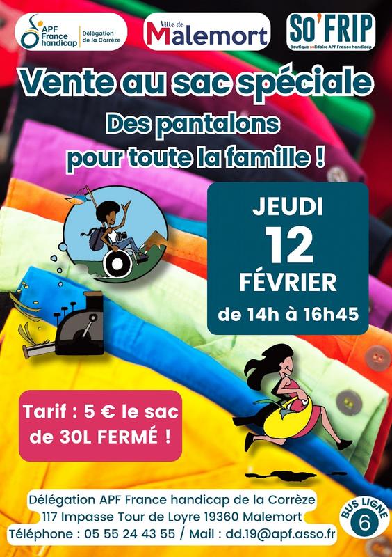 Vente au sac spéciale de vêtements d'occasion