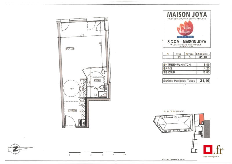 Appartement - 31 m² - 1 pièce