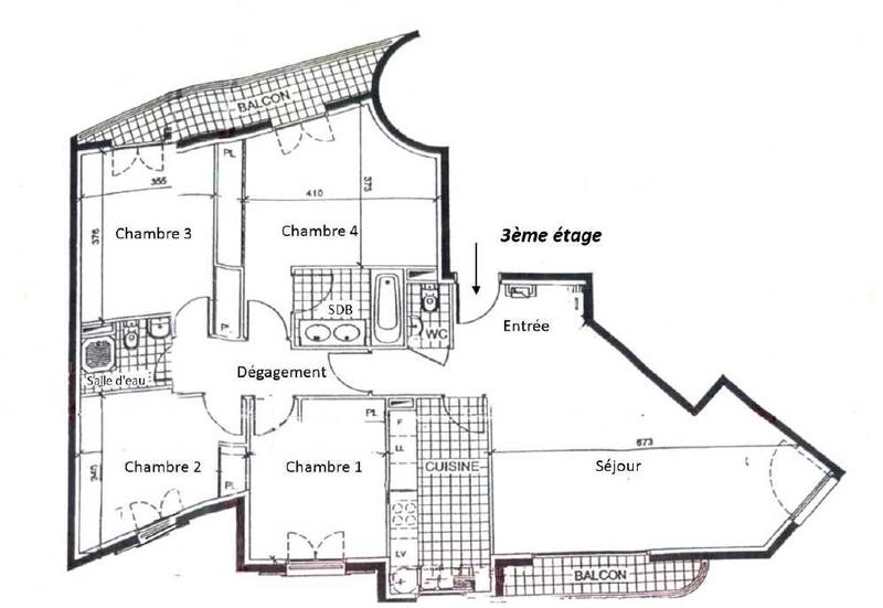 Appartement - 105 m² - 5 pièces
