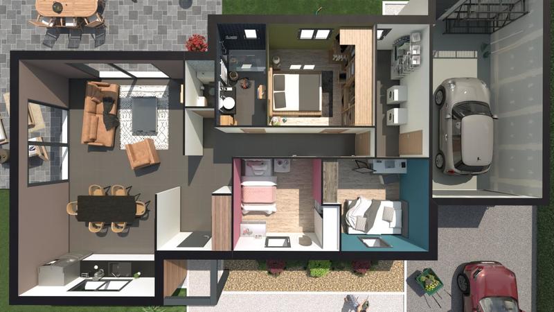 Terrain constructible - 1 350 m²