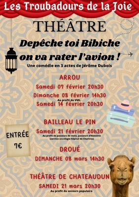Théâtre - Dépêche-toi Bibiche on va rater l'avion !