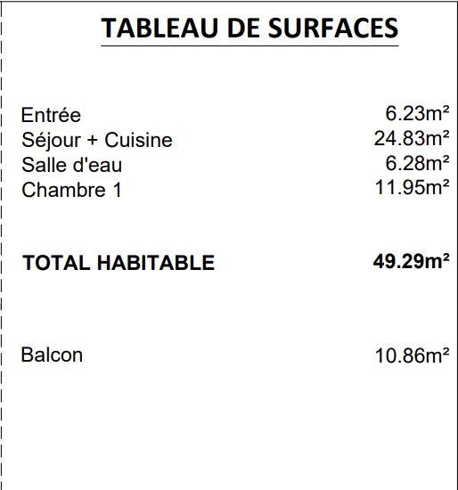 Appartement - 50 m² - 2 pièces