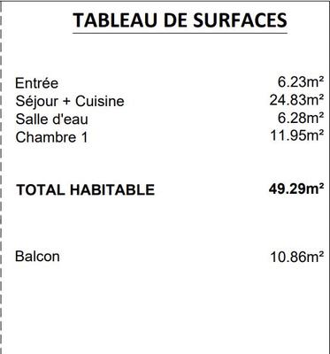 Appartement - 50 m² - 2 pièces