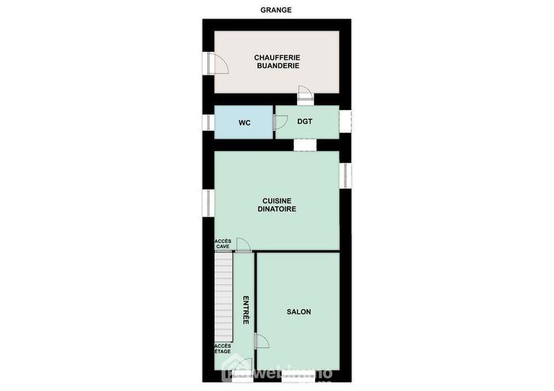 Maison de ville - 95 m² - 4 pièces