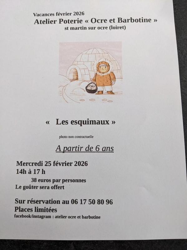 Atelier Ocre et Barbotine : "Les Esquimaux "