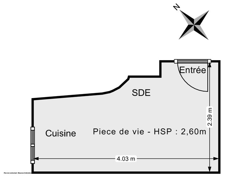 Appartement - 7 m² - 1 pièce