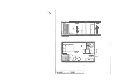 Appartement - 16 m² - 1 pièce