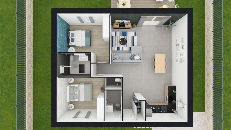 Maison - 75 m² - 3 pièces