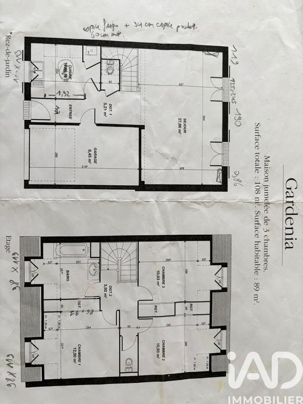 Maison - 89 m² - 4 pièces