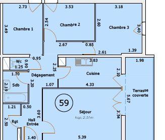 Appartement - 77 m² - 4 pièces