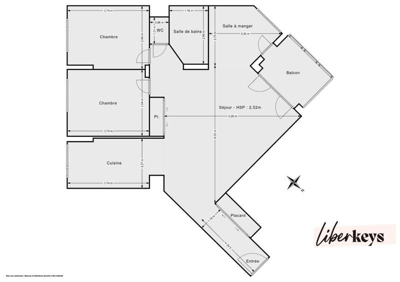 Appartement - 79 m² - 3 pièces