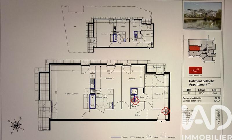 Appartement - 83 m² - 4 pièces