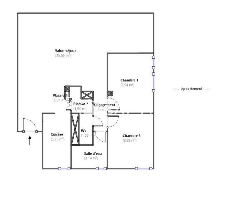 Appartement - 67 m² - 4 pièces