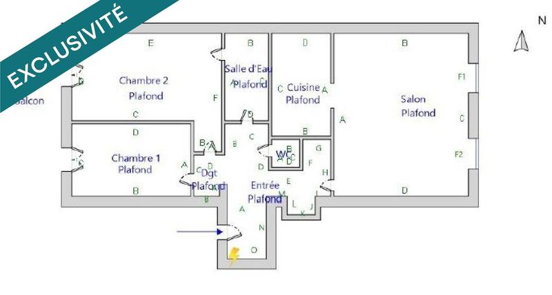 Appartement - 77 m² - 3 pièces