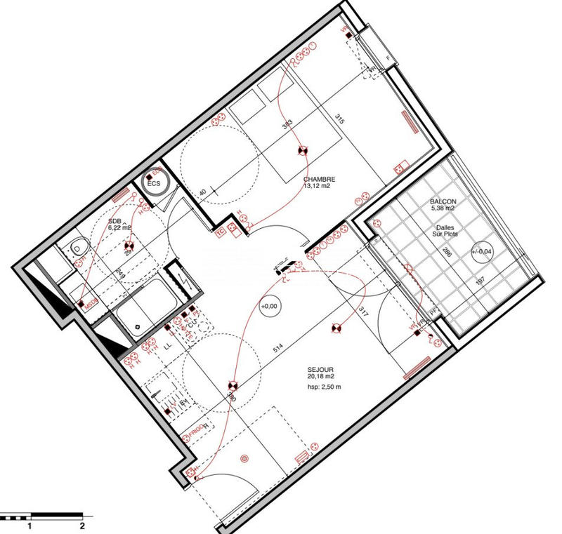 Appartement - 40 m² - 2 pièces