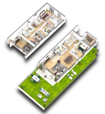 Maison contemporaine - 123 m² - 5 pièces