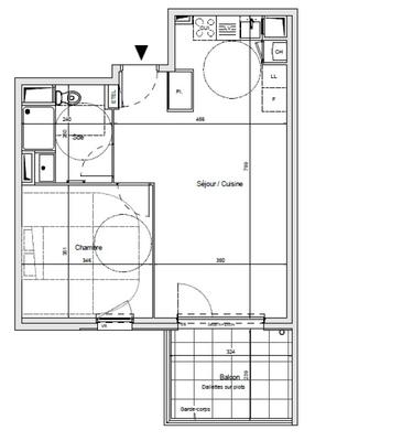 Appartement - 47 m² - 2 pièces