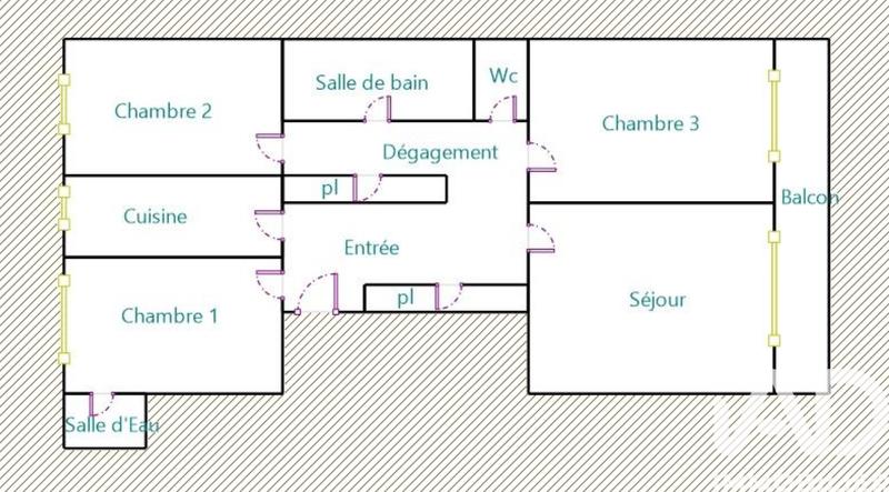 Appartement - 83 m² - 4 pièces