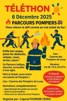 Téléthon parcours pompiers