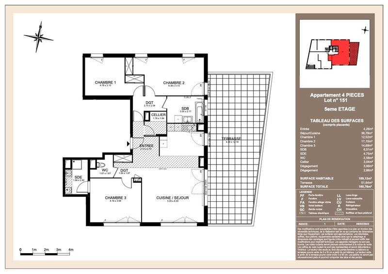 Appartement - 109 m² - 4 pièces
