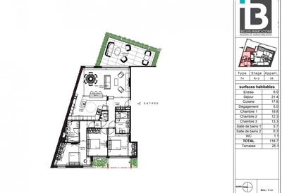 Appartement - 118 m² - 4 pièces