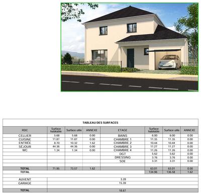 Maison - 135 m² - 6 pièces