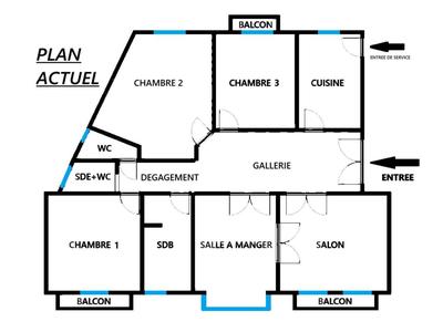 Appartement - 135 m² - 5 pièces