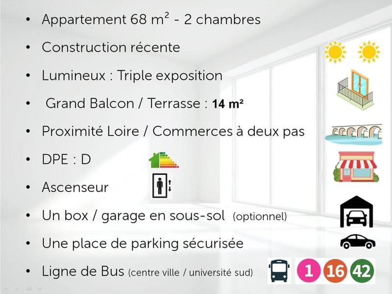 Appartement - 70 m² - 3 pièces