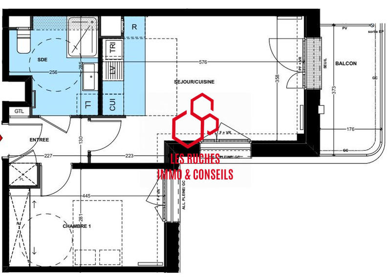 Appartement - 44 m² - 2 pièces