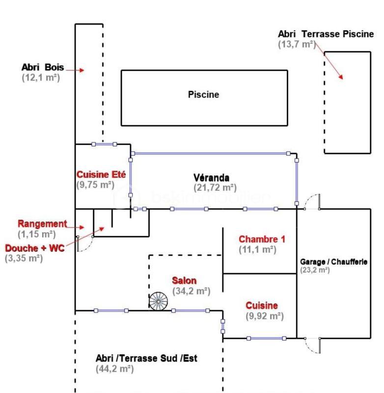 Maison - 101 m² - 3 pièces