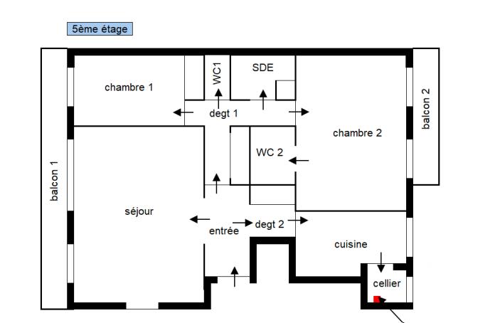 Appartement - 106 m² - 5 pièces