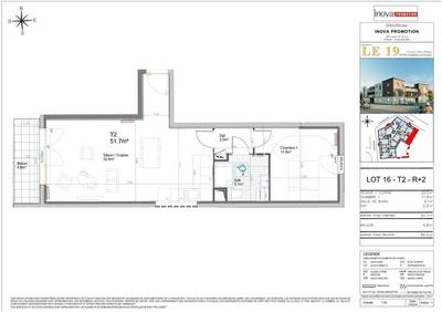 Appartement - 52 m² - 2 pièces